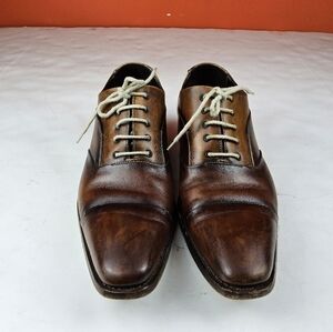 Calzoleria Harris Men Oxford Dress Shoe Brown Leather size 8 to 8.5 (lot…